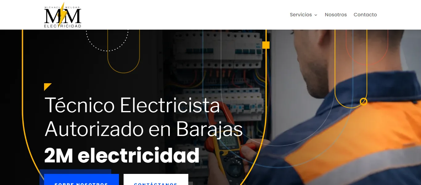Web de 2M Electricidad diseñada por MuySEO
