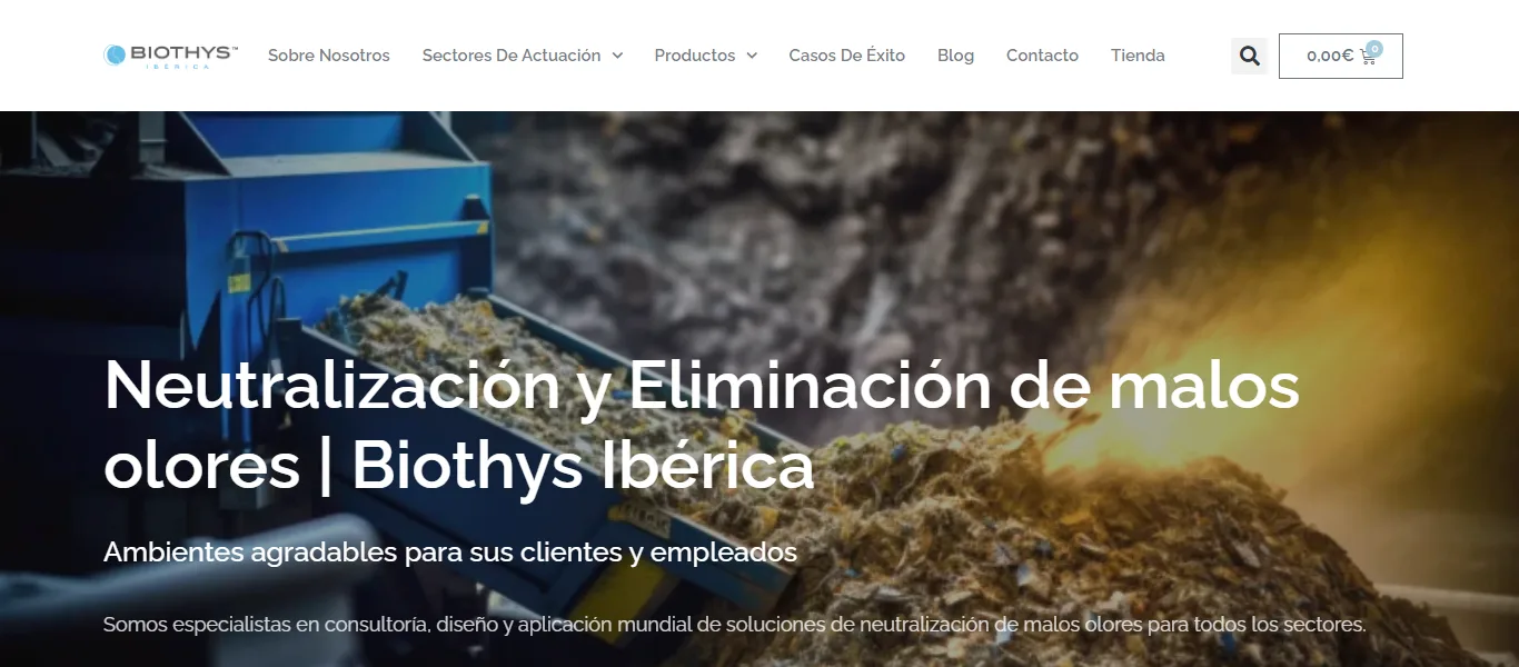 Web de Biothys Ibérica diseñada por MuySEO